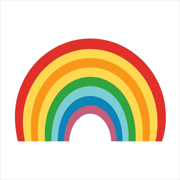 Irregular Rainbow Seamless Pattern Vector with Gradient Effect