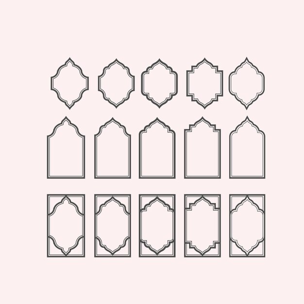 islamic designs and shapes vector