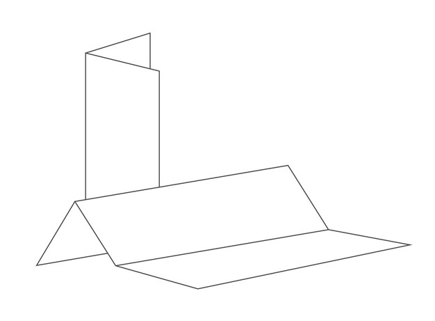 Isolated silhouette sketch style of folded brochures Vector illustration
