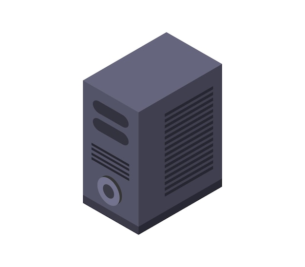 Isometric computer case