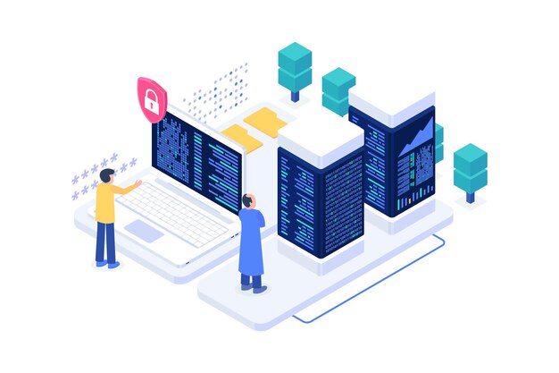 Isometric data security concept