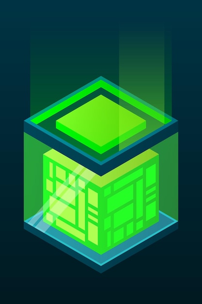 Isometric database Isometric futuristic server Big data isometric Cloud computing and file cloud storage Isometric technology