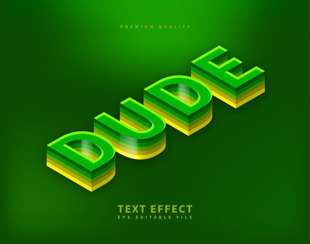 Isometric design Text effect 3d Letters