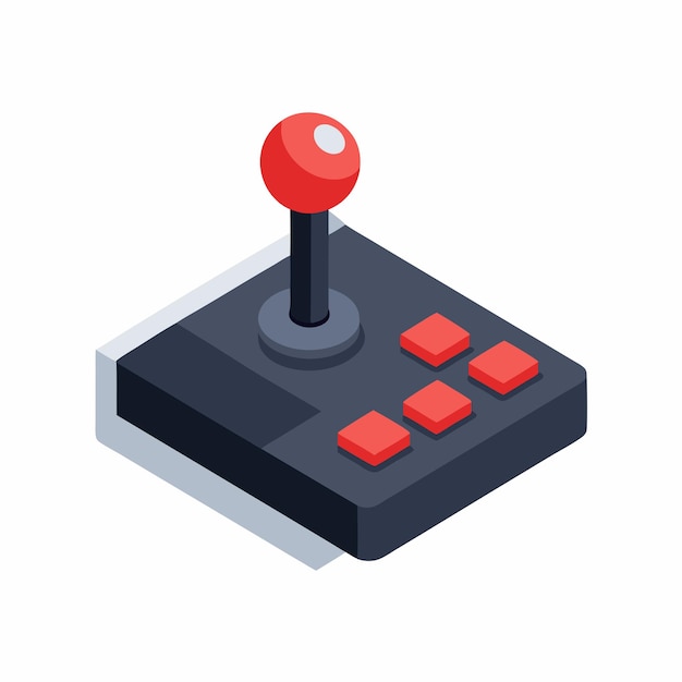 Isometric game pad on a isolated white background 14