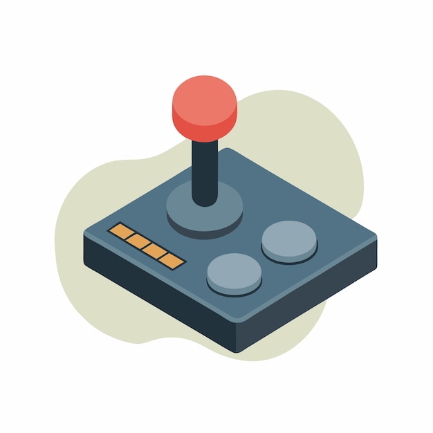 Isometric game pad on a isolated white background 21