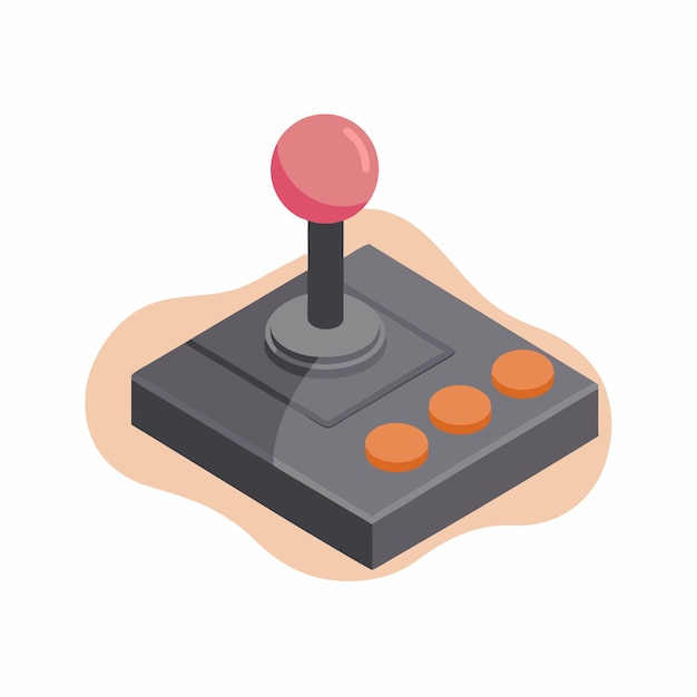Isometric game pad on a isolated white background 2