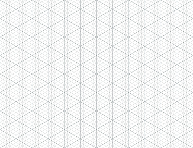 isometric grid seamless pattern outline isometric graph template background hexagon and triangles line seamless texture vector illustration on white background