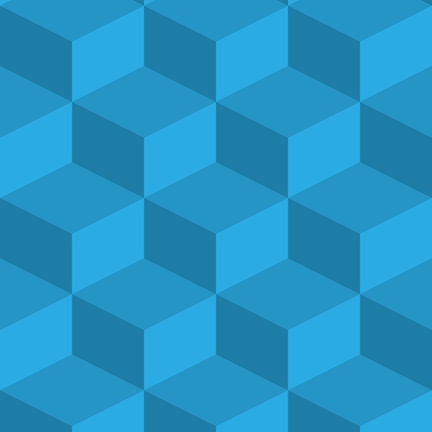 Isometric image. A blue background with volumetric cubes is drawn. All items are ozometric.