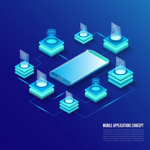 Isometric mobile applications