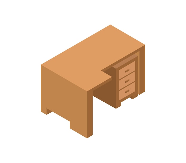 Isometric office desk