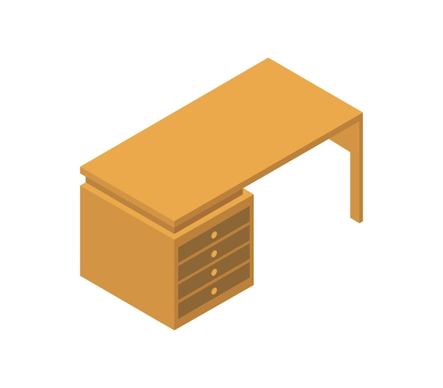 Isometric office desk