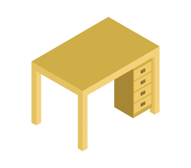 Isometric office desk
