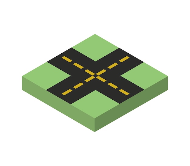 Isometric road junction