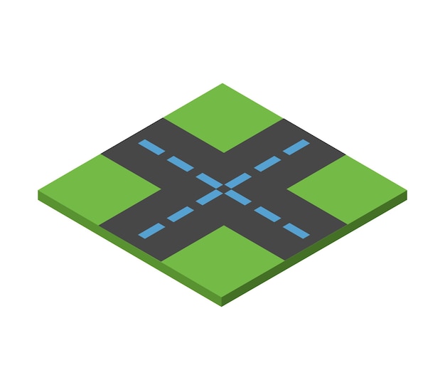Isometric road junction