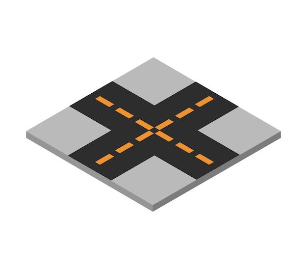 Isometric road junction