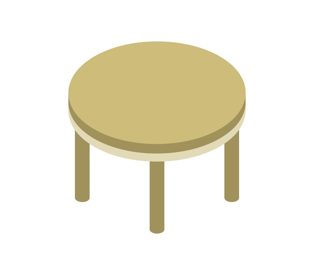 Isometric round table