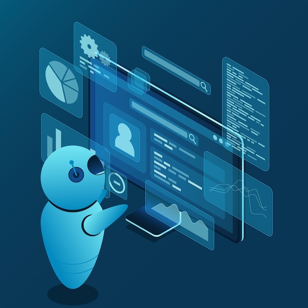 isometric seo analysis search engine optimization analysis concept digital technology website isometric technology