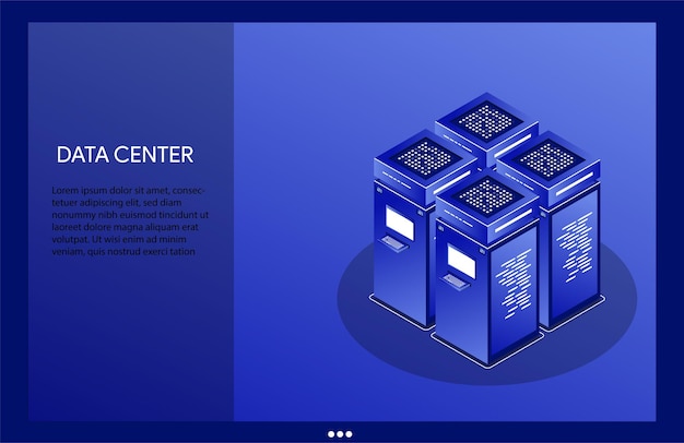 Isometric vactor data center data storage