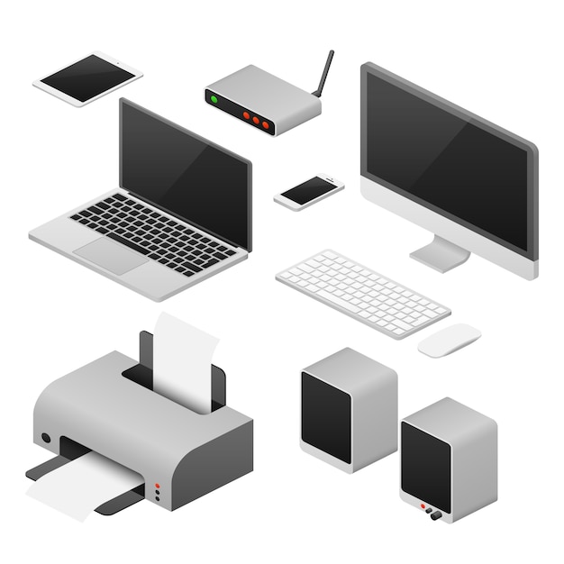 Isometriset 3D-digitaaliset vektoritietokoneet