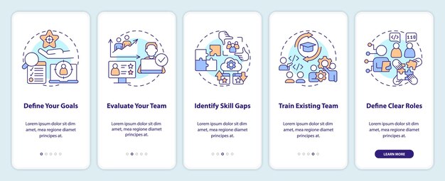 IT staffing tips onboarding mobile app screen
