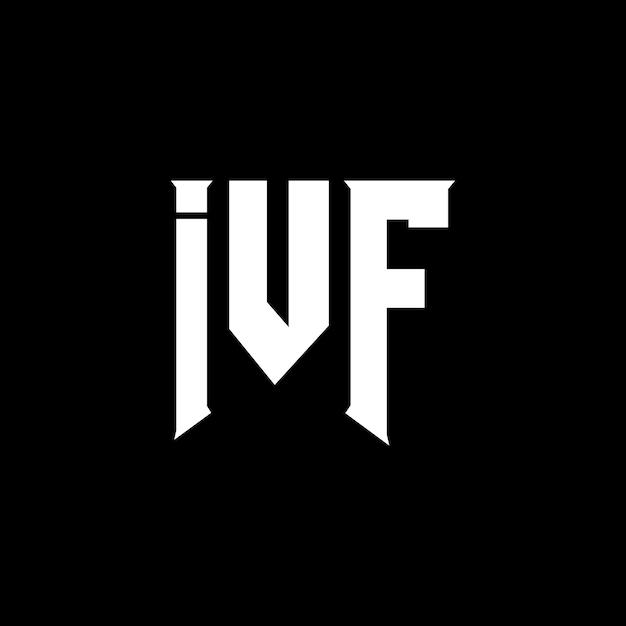 IVF letter logo design for technology company IVF logo design black and white color combination IVF logo IVF vector IVF design IVF icon IVF alphabet IVF typography logo design