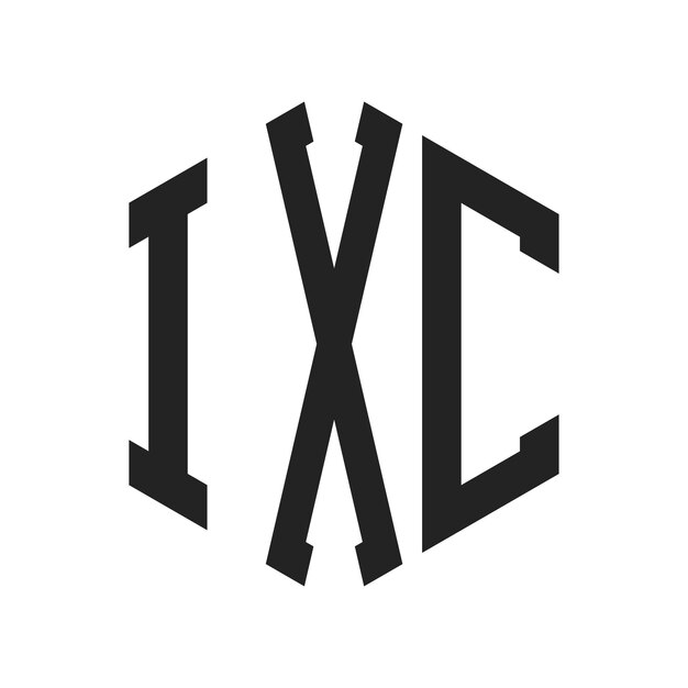 ixc logo design initial letter ixc monogram logo using hexagon shape