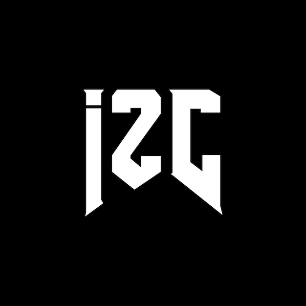 IZC letter logo design for technology company IZC logo design black and white color combination IZC logo IZC vector IZC design IZC icon IZC alphabet IZC typography logo design