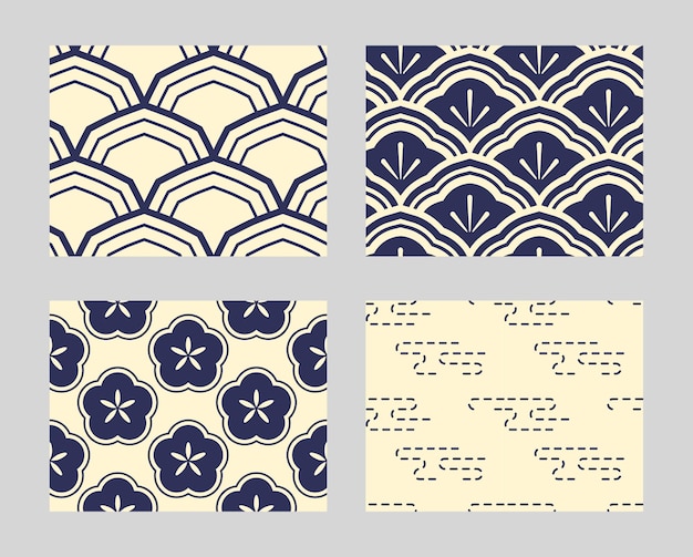 JAPANESE PATTERN SET. JAPANESE PATTERN DESIGN COLLECTION