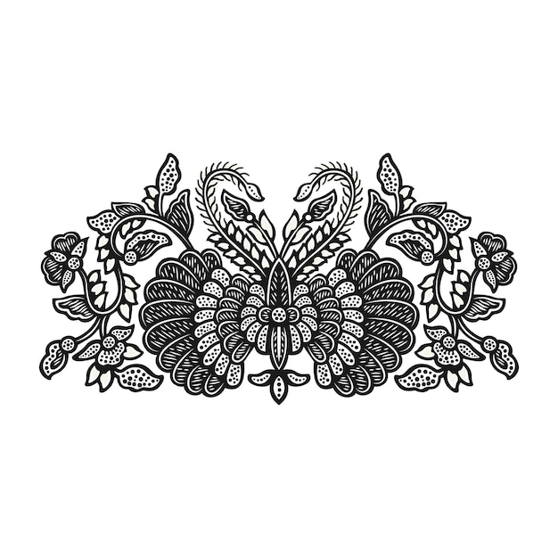 javanese batik icon seamless pattern vector image