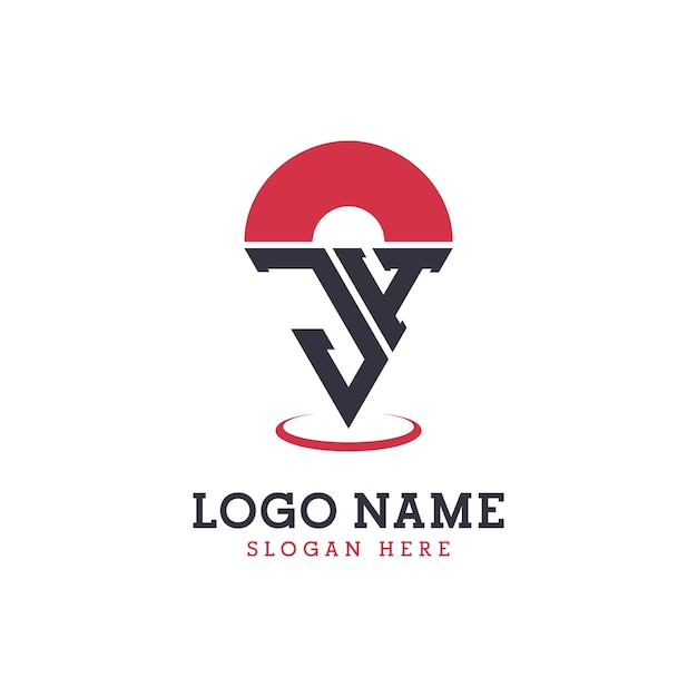 JH Location Icon Design Modern JH Pinpoint Logo for Navigation Map Apps and Location Based Businesses