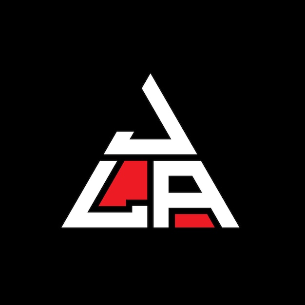 jla triangle letter logo design with triangle shape jla triangle logo design monogram jla triangle vector logo template with red color jla triangular logo simple elegant and luxurious logo