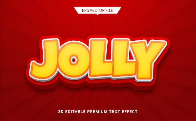 jolly 3d editable text style effect 