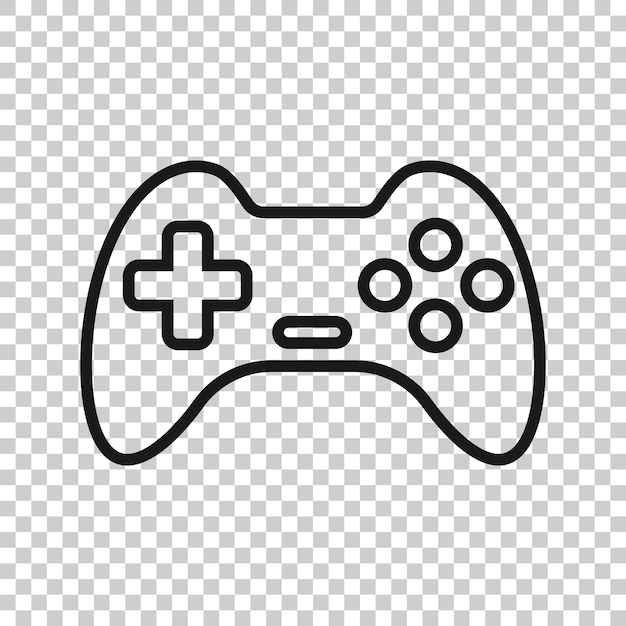 Joystick sign icon in transparent style Gamepad vector illustration on isolated background Gaming console controller business concept
