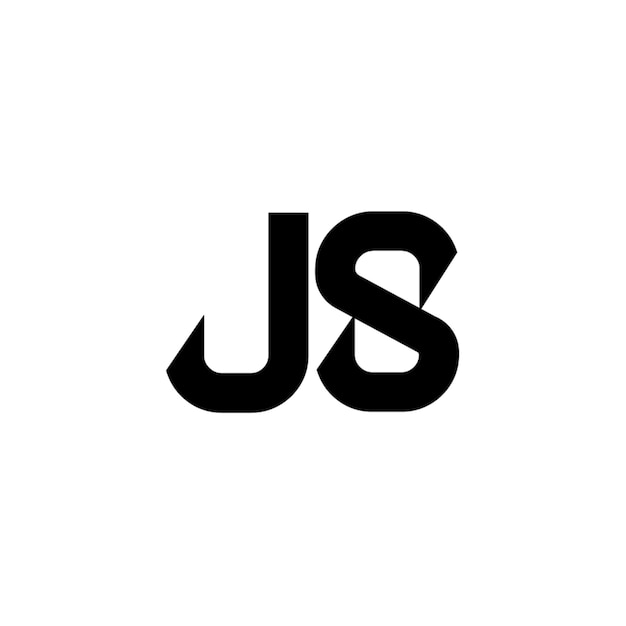 JS monogram logo design letter text name symbol monochrome logotype alphabet character simple logo