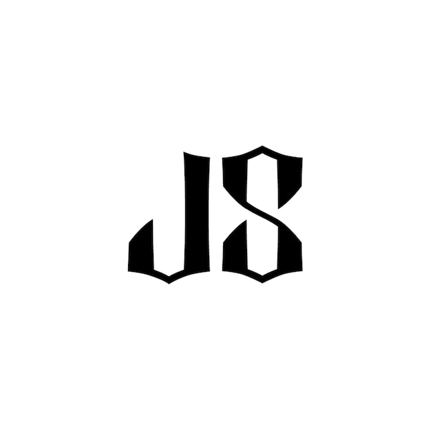 JS monogram logo design letter text name symbol monochrome logotype alphabet character simple logo