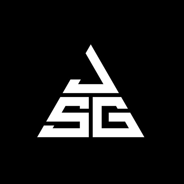 JSG triangle letter logo design with triangle shape JSG triangle logo design monogram JSG triangle vector logo template with red color JSG triangular logo Simple Elegant and Luxurious Logo