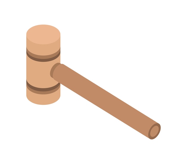 Judge hammer isometric
