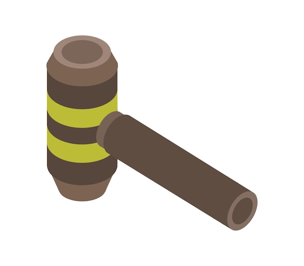 Judge hammer isometric