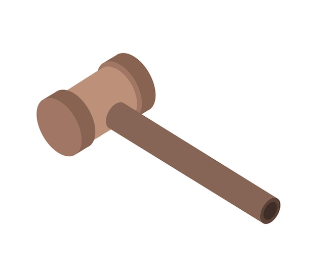 Judge hammer isometric