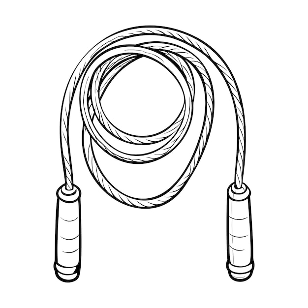 Jump rope on a white background