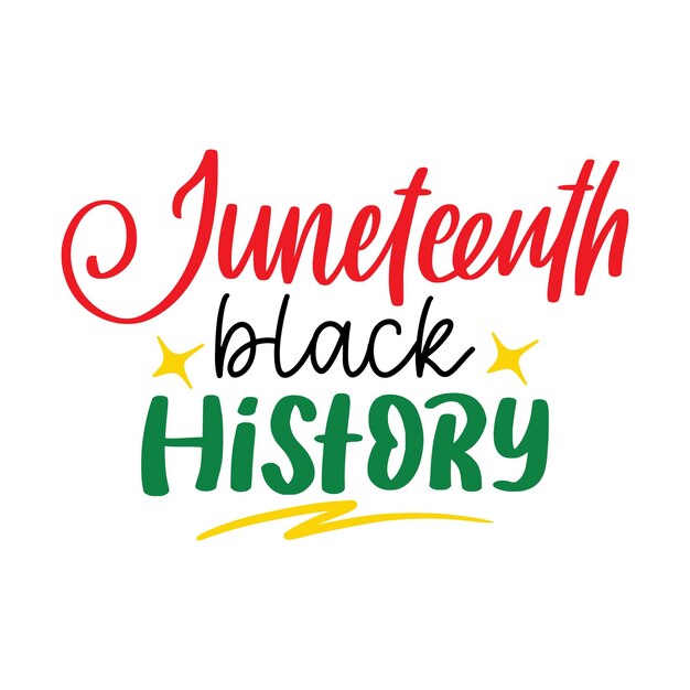 juneteenth celebrate freedom text lettering design typography logo design for greeting card poste