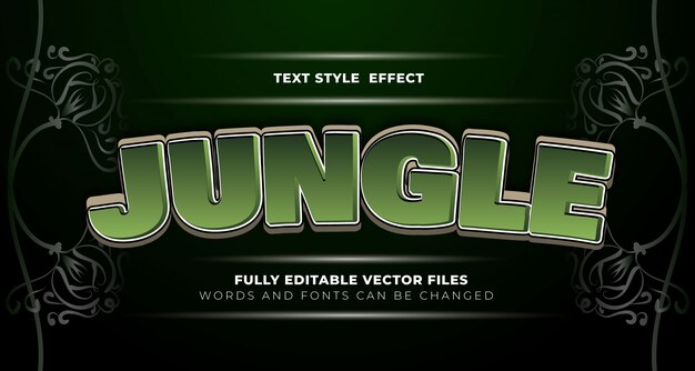 Jungle editable  text effect