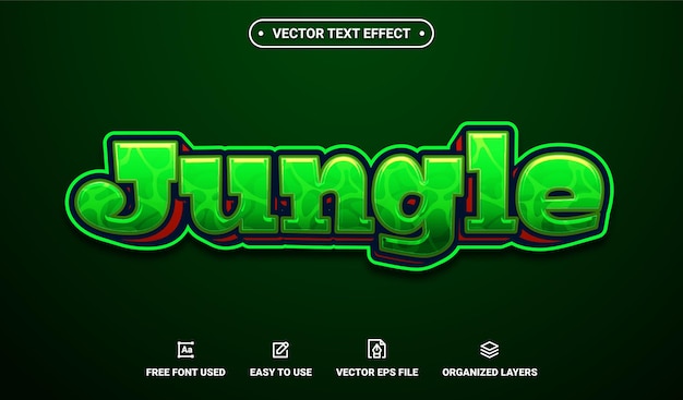 Jungle Editable Vector Text Effect