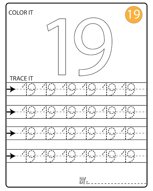 Käsialanumeroiden harjoitussivut numeroiden kirjoittamiseen. Numeroiden oppiminen, numeroiden harjoitusarkki.