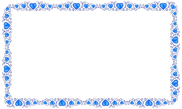 Käsin piirretty kaksiulotteinen design, sydänreuna ja kehys