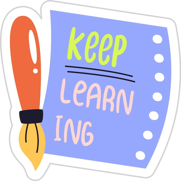 Keep Learning School Sticker