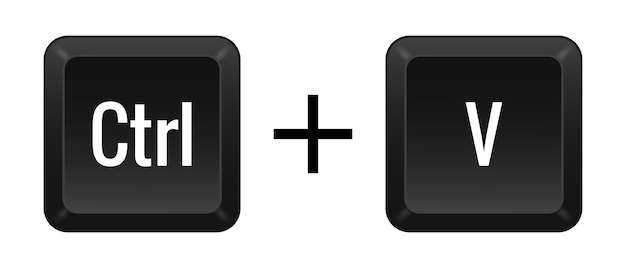 Key combination Ctrl V line icon Userfriendly automation software applications complexity reduction computer macros usability Vector linear icon for business and advertising