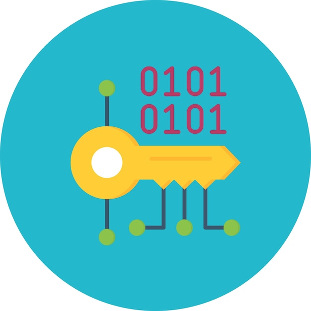 Key Encryption Flat Illustration