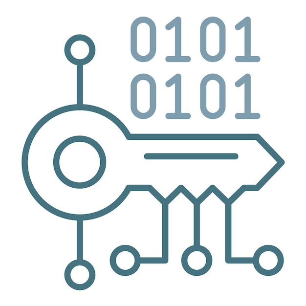Key Encryption Flat Illustration