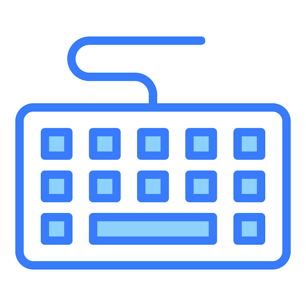 keyboard vector line icon school and education icon